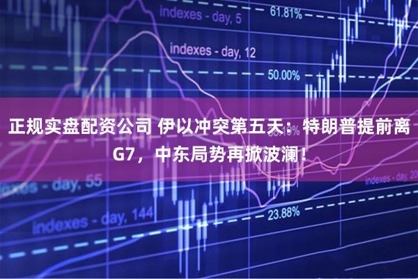 正规实盘配资公司 伊以冲突第五天：特朗普提前离G7，中东局势再掀波澜！