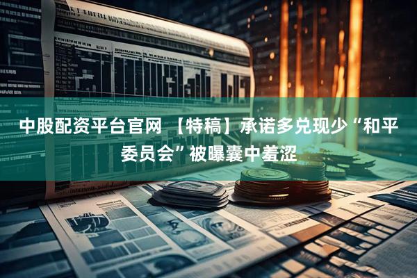 中股配资平台官网 【特稿】承诺多兑现少　“和平委员会”被曝囊中羞涩
